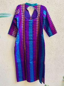 Purple Chanderi  Silk Kurti