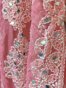 brand new chikankari Pink Embroidered Kurta