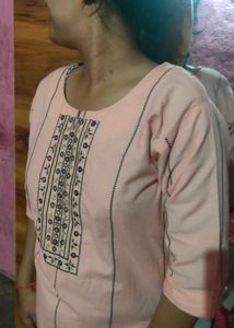 A Peach Colour Short Kurti
