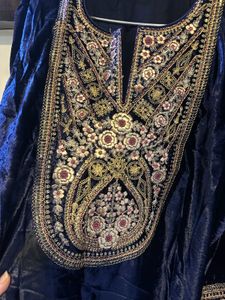 Fully Embroidered Imported Velvet Co Ord Set