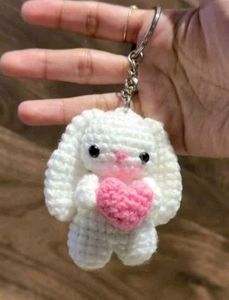 Bunny Crochet Keychain