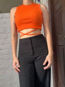 Orange Crop Tank Top