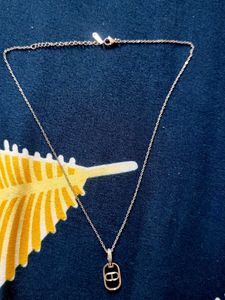 Elegant Silver-Tone Pendant Necklace