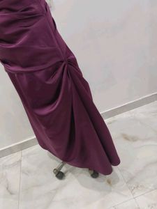 Elegant Aubergine Evening Gown