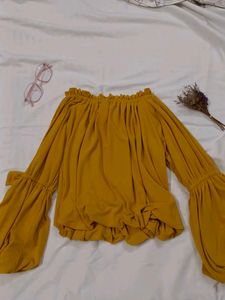 Mustard/Yellow Off Shoulder Top