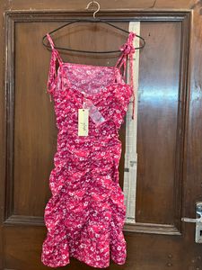 Pink Floral Smocked Dress