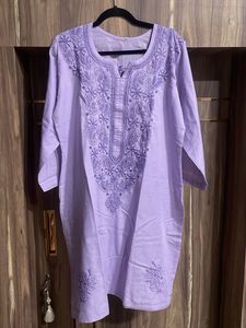 Lavender Embroidered Kurta