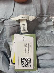 Powder Blue Linen Formal Pants From H&amp;M