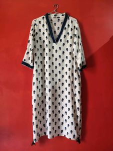 Floral Print A-line Kurti