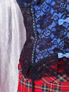 blue Lace Corset Top