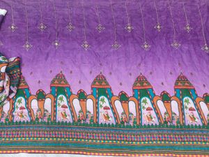 🟣 Lehenga Choli Fabric(6 Meter Crape Fabric)