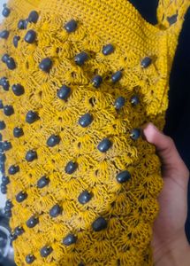 Handmade Crochet Beaded Shoulder Bag