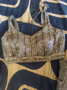 Silver Sequence Lehnga