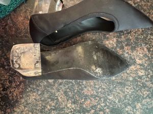 new zara satin marble heels ( cracking need repair