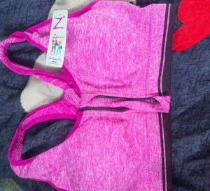 Zip-Front Sports Bra Combo Of 3