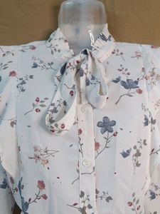 Roem X Disney White Floral Shirt