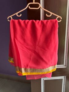 Peachish Pink Saree