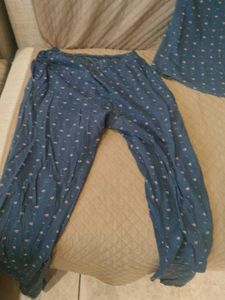 Blue Floral Pajama Set