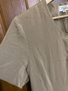 Beige Skater A Line Formal  Dress