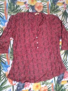 Patterned Button-Up Top