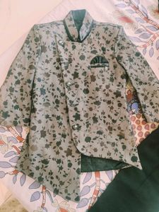 Boys Floral Print Sherwani
