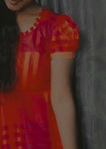 Flowing Coral Gown