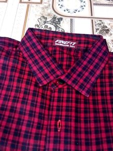 Shirt Colour-red With Black