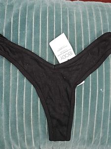 Cotton On Black Ribbed Bikini Bottoms