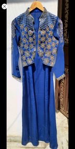 Indigo Blue Ethnic Gown Dress Kurta