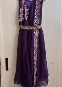 Elegant Purple Ethnic Gown