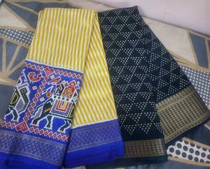 Combo Elegant Striped Sarees