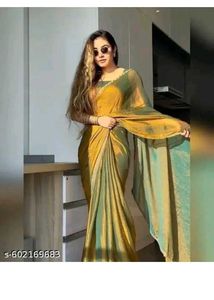 Elegant Green &amp; Gold Saree