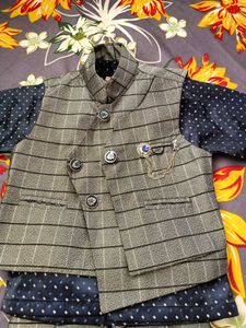 Gray Checkered Pants With Shirt Blazer