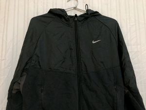 NIKE Dri Fit Full Zip Up Black Hooded Jacket