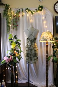 Green Plaid Mini Dress