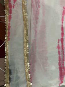 Pink Tie-Dye Lehenga Choli Set