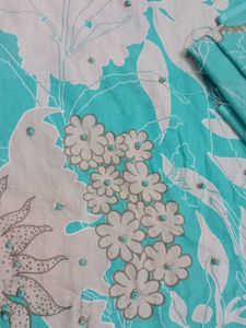 L Size Cotton Kurti Set With  duptta