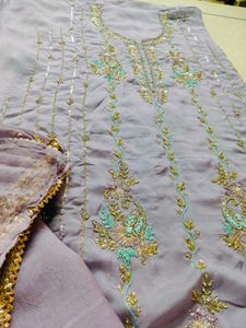 hand embroidery dress material