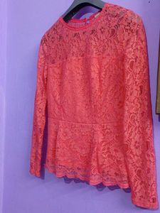 Beautiful Coral Colour Top For Girls