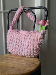 pastel pink cloud handbag