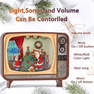 Vintage TV Christmas Snow Globe