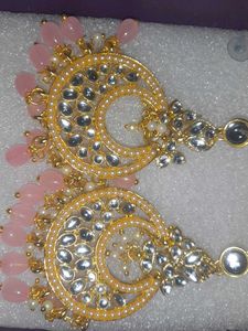 Pink Jhumka Set
