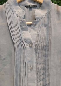 beautiful grey top pure georgette