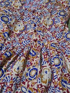 Front Slit Full Length Multicolor Kurta