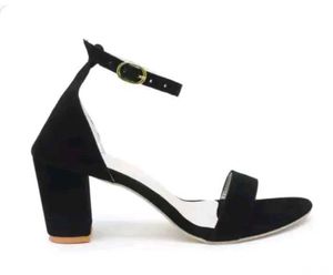 Black Block Heel Sandals