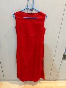 Red &amp; Gold Vishudh Kurta With jacket