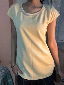 Embellished Round Neck Top
