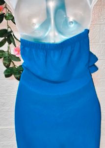 🎁Buy Two Get One Item Free🎁Blue Ruffle Mini Dres