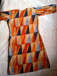 Beautiful Bright Multi Coloured Kurti, Size - Small To Medium