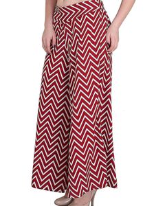 Maroon &amp; White Chevron Palazzo